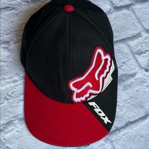 Fox Racing Hat Youth Boys Flex Fit Red Black red
